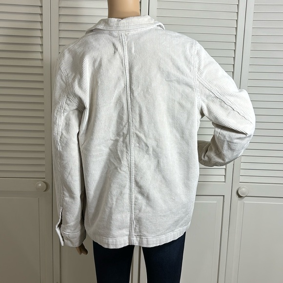 EVERLANE Women's Corduroy Chore Jacket Shacket in Bone Large - Picture 12 of 15